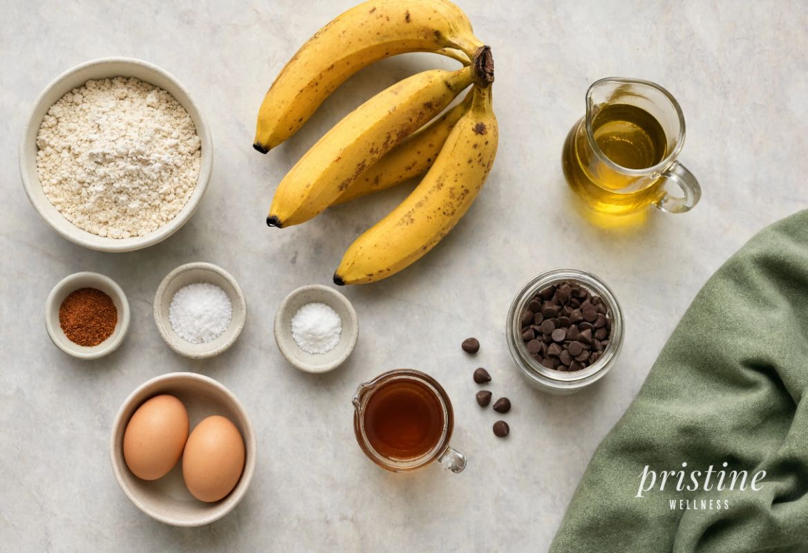 Banana Spelt Choc Chip Muffins, step photo