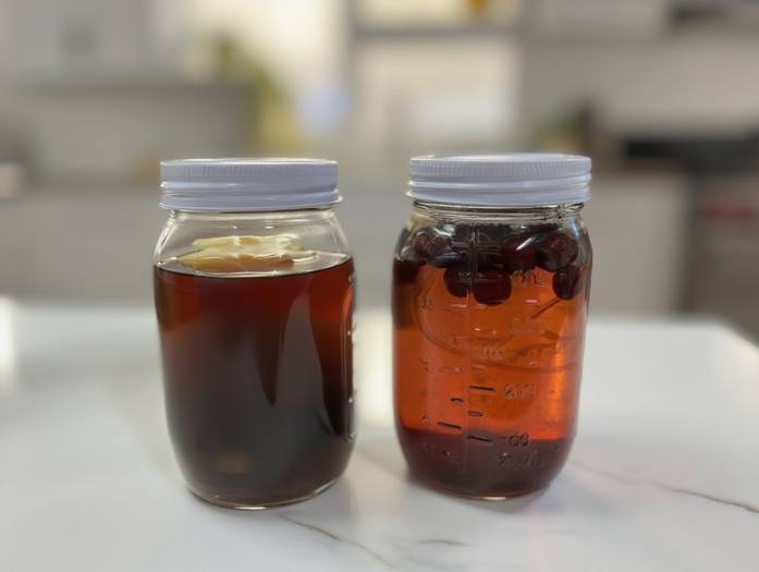 Tap water versus MEA structured water, both filled November 2024