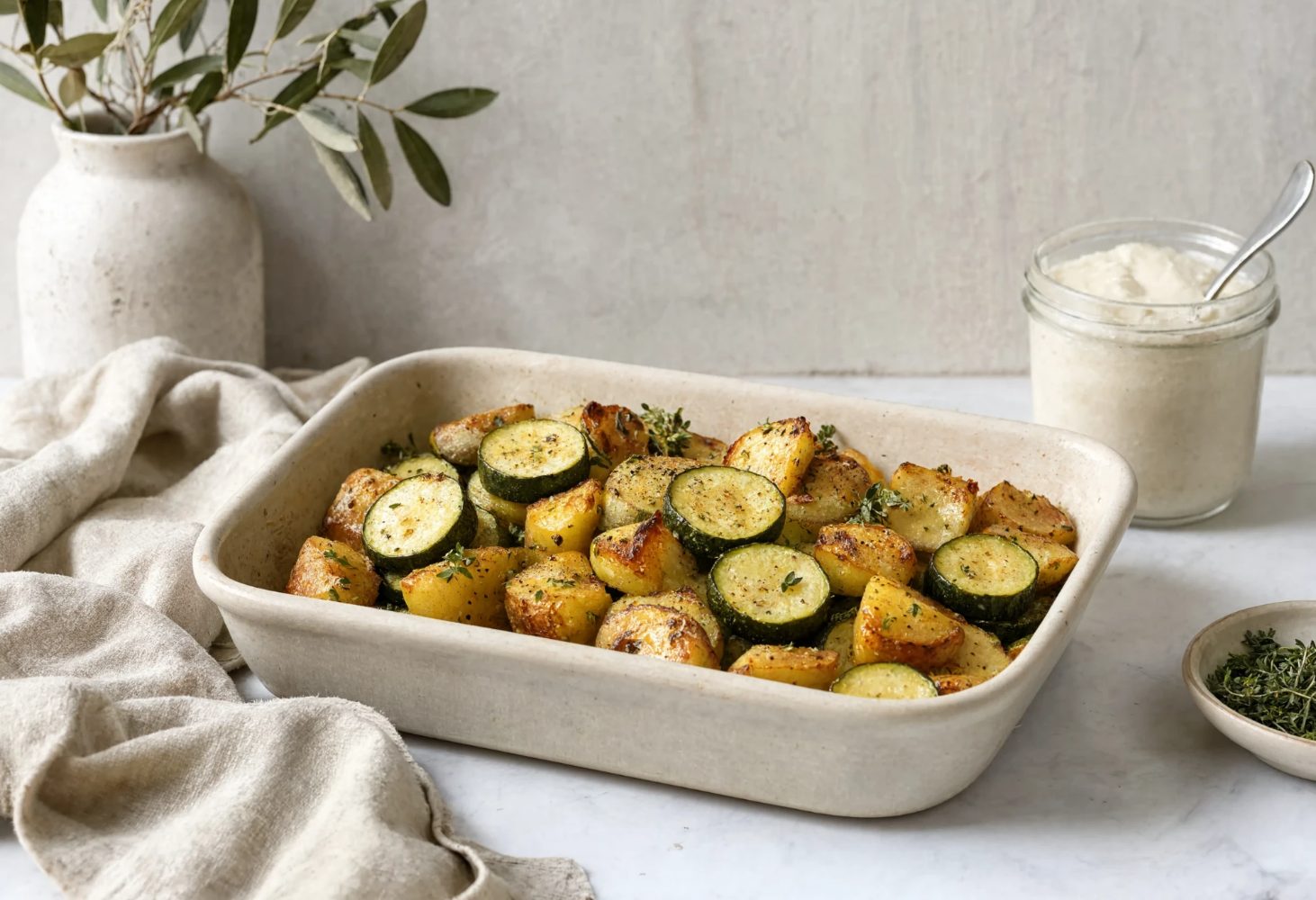 Vegetables roasted in beef tallow